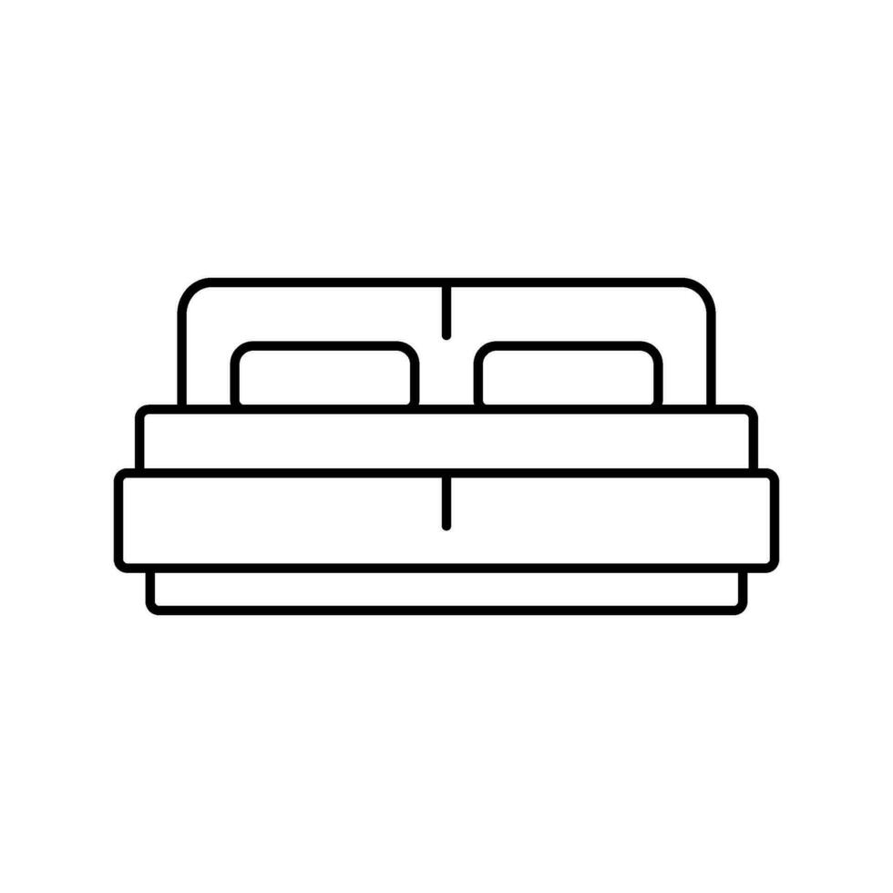 bed soft cozy line icon vector illustration