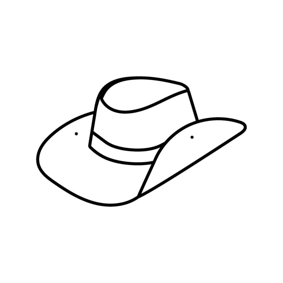safari hat cap line icon vector illustration