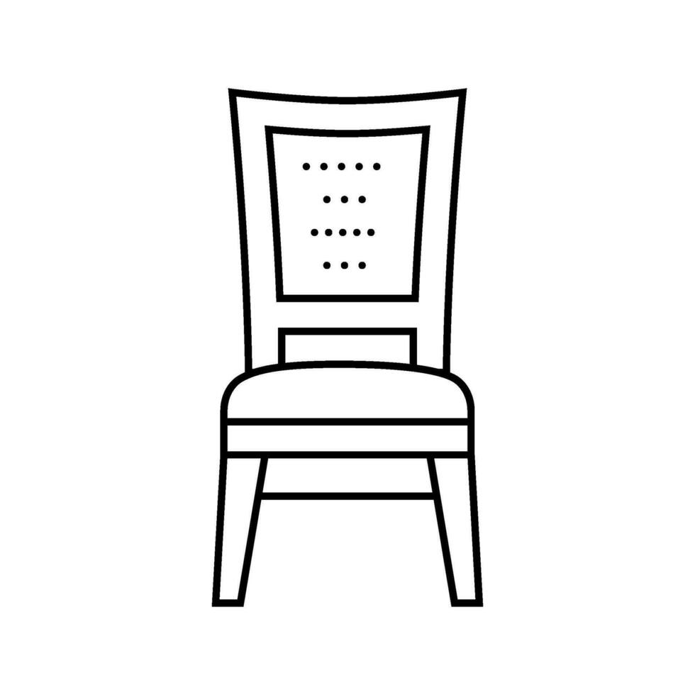 chair leather line icon vector illustration