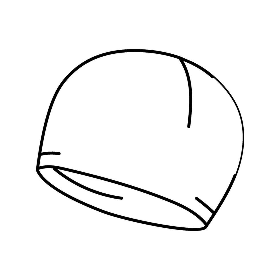 swim hat cap line icon vector illustration