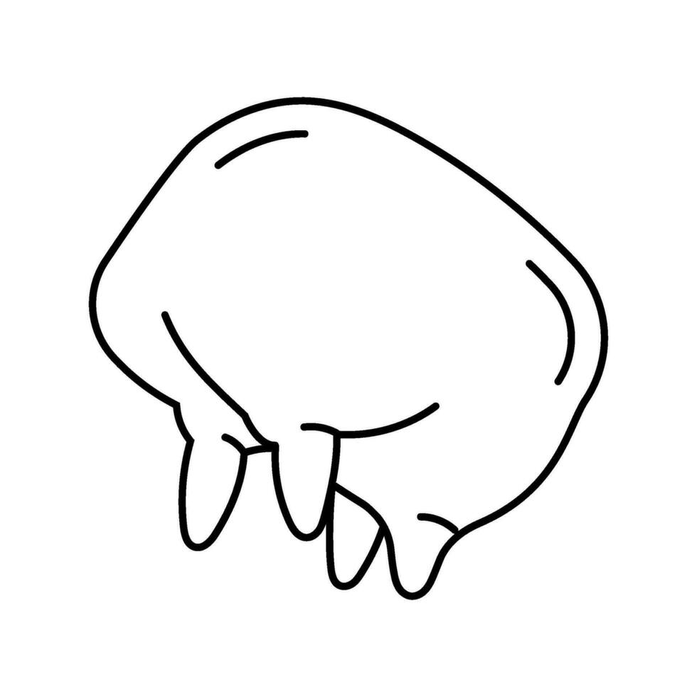 vaca ubre línea icono vector ilustración