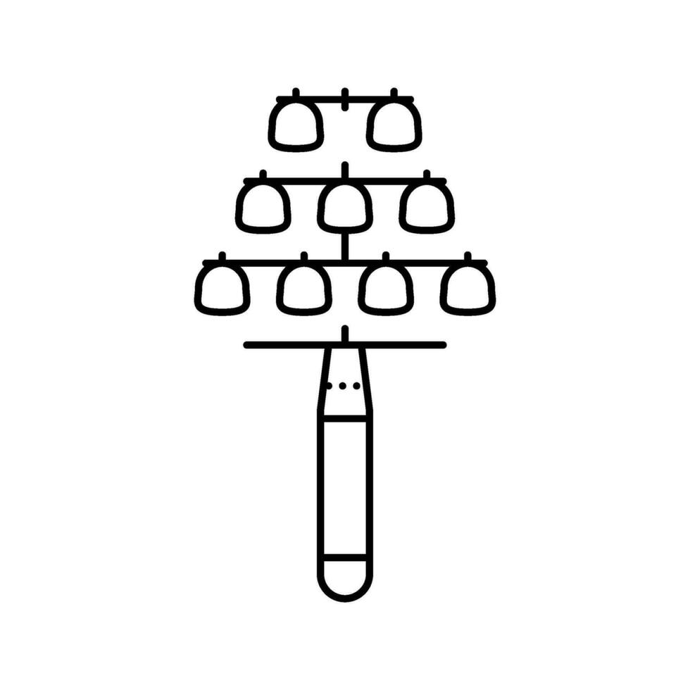 sintoísmo campanas sintoísmo línea icono vector ilustración