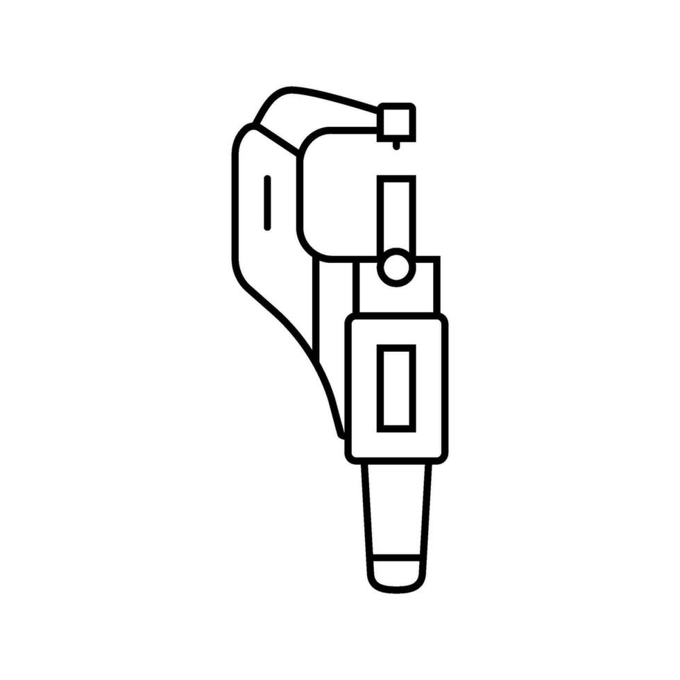 precision measuring manufacturing engineer line icon vector illustration