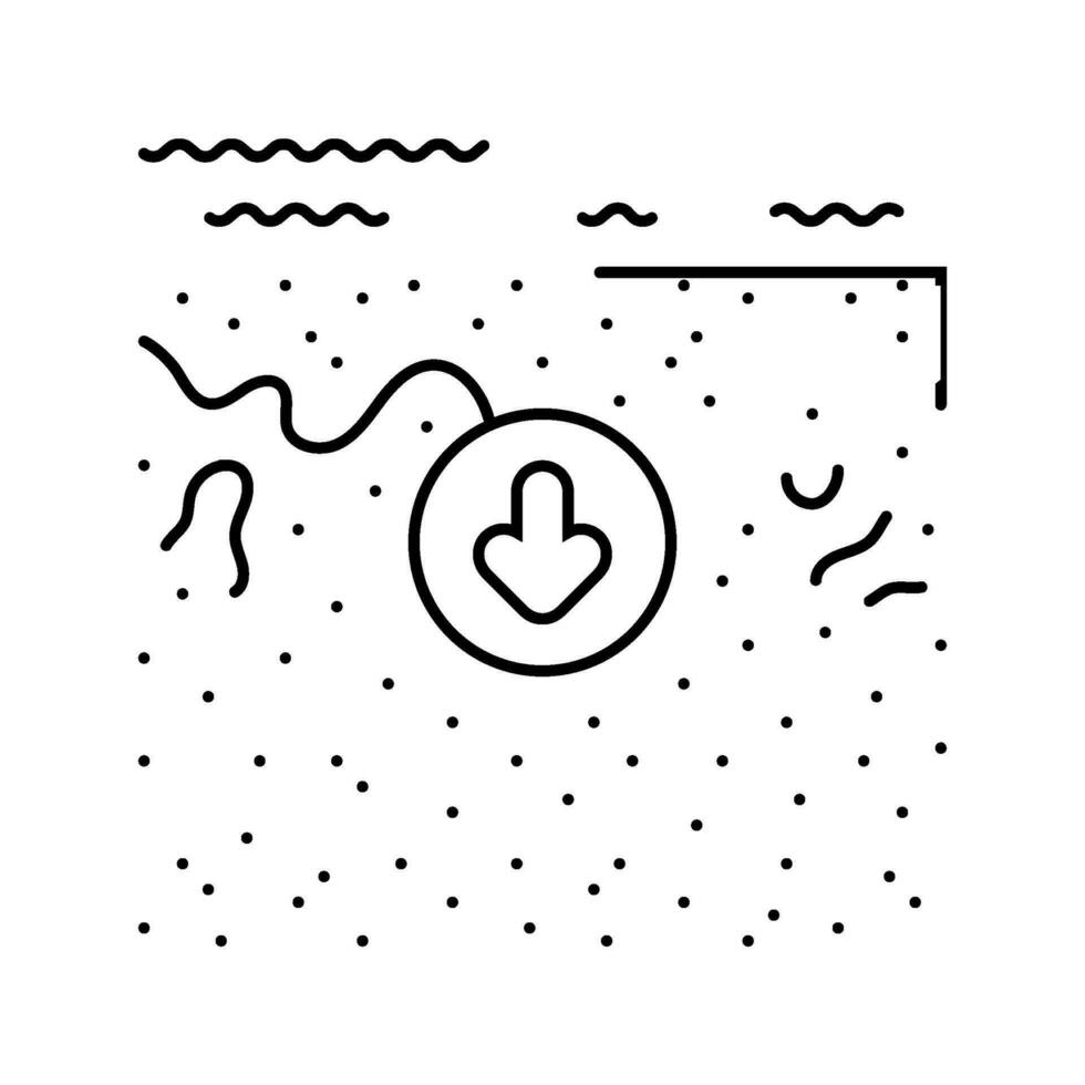 hidrología investigación hidrogeólogo línea icono vector ilustración