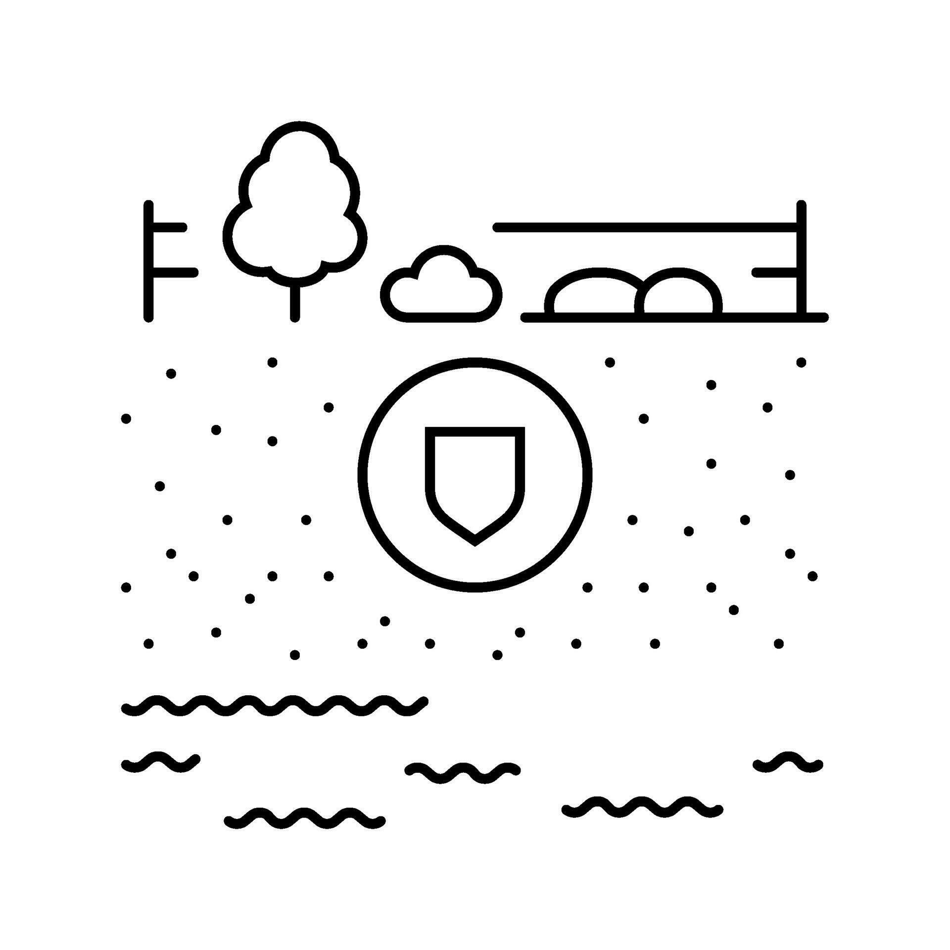 contaminated sites hydrogeologist line icon vector illustration ...