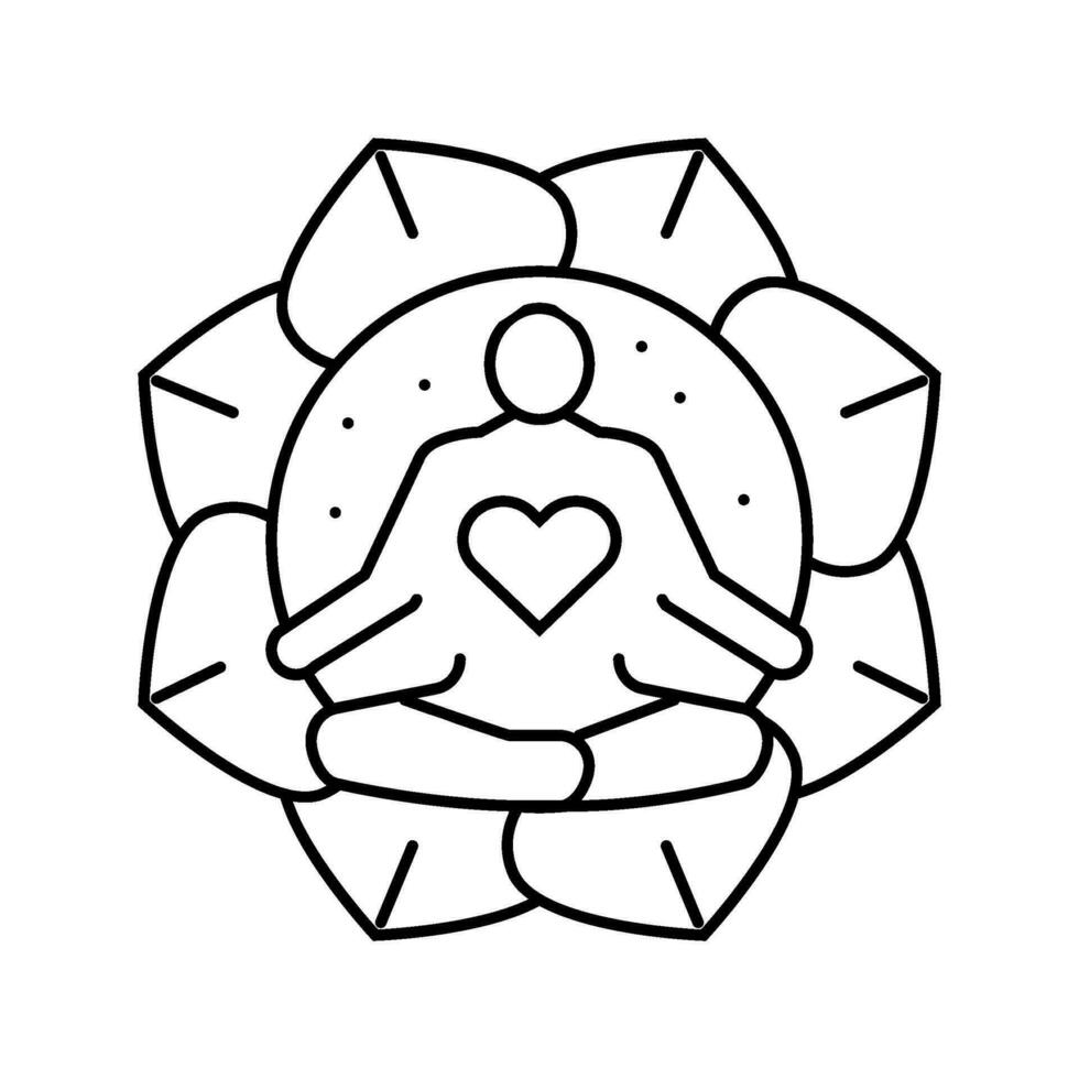 holistic healing mental health line icon vector illustration