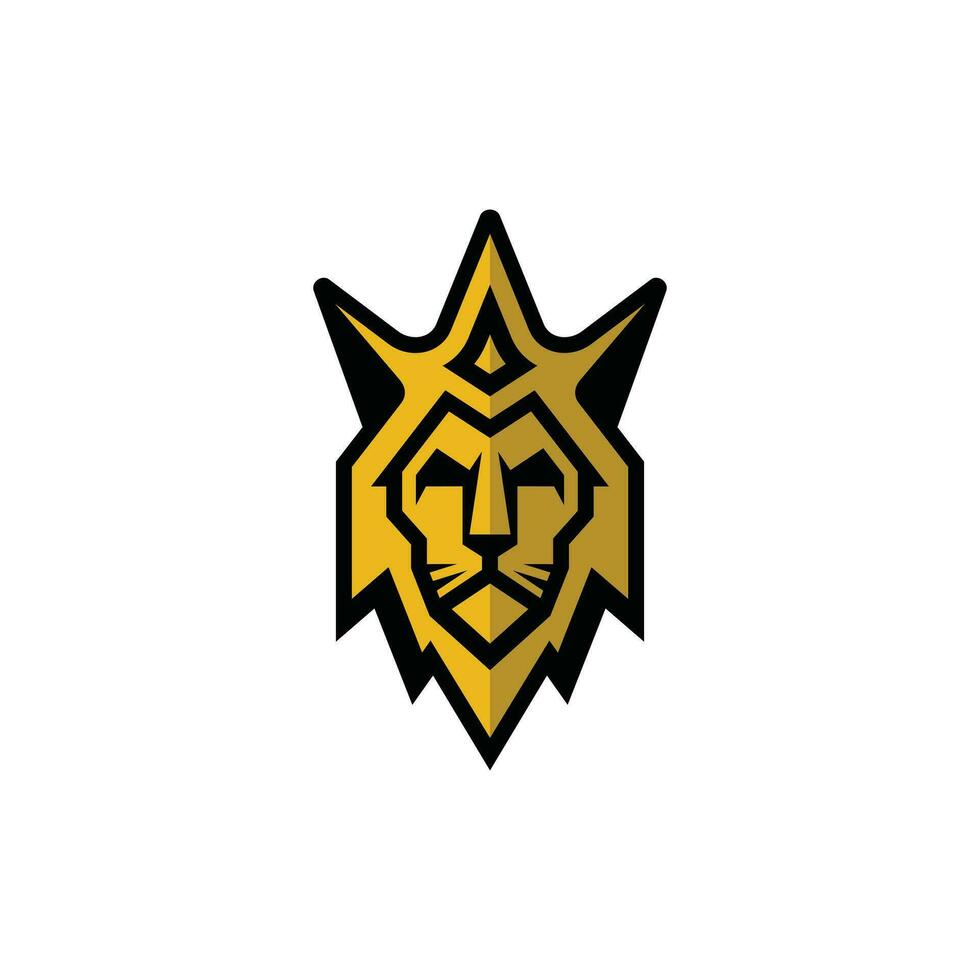 Lion King modern logo design, Premium luxury brand identity icon. Vector illustration