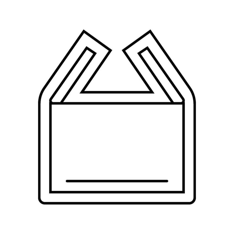 open box unpacking loading contents line icon vector illustration