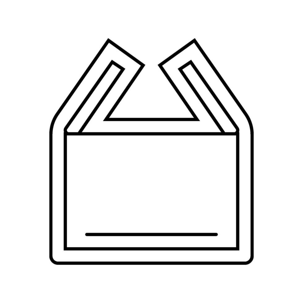 open box unpacking loading contents line icon vector illustration