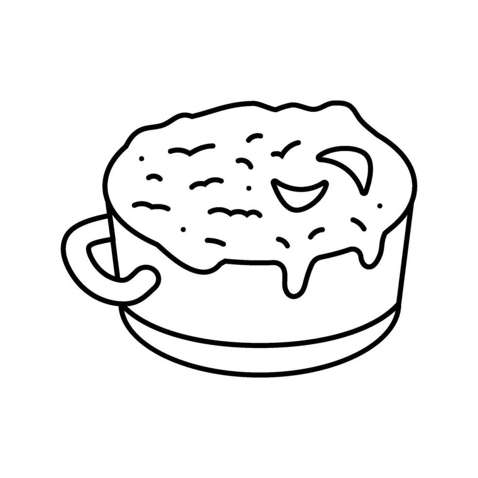 french onion soup cuisine line icon vector illustration