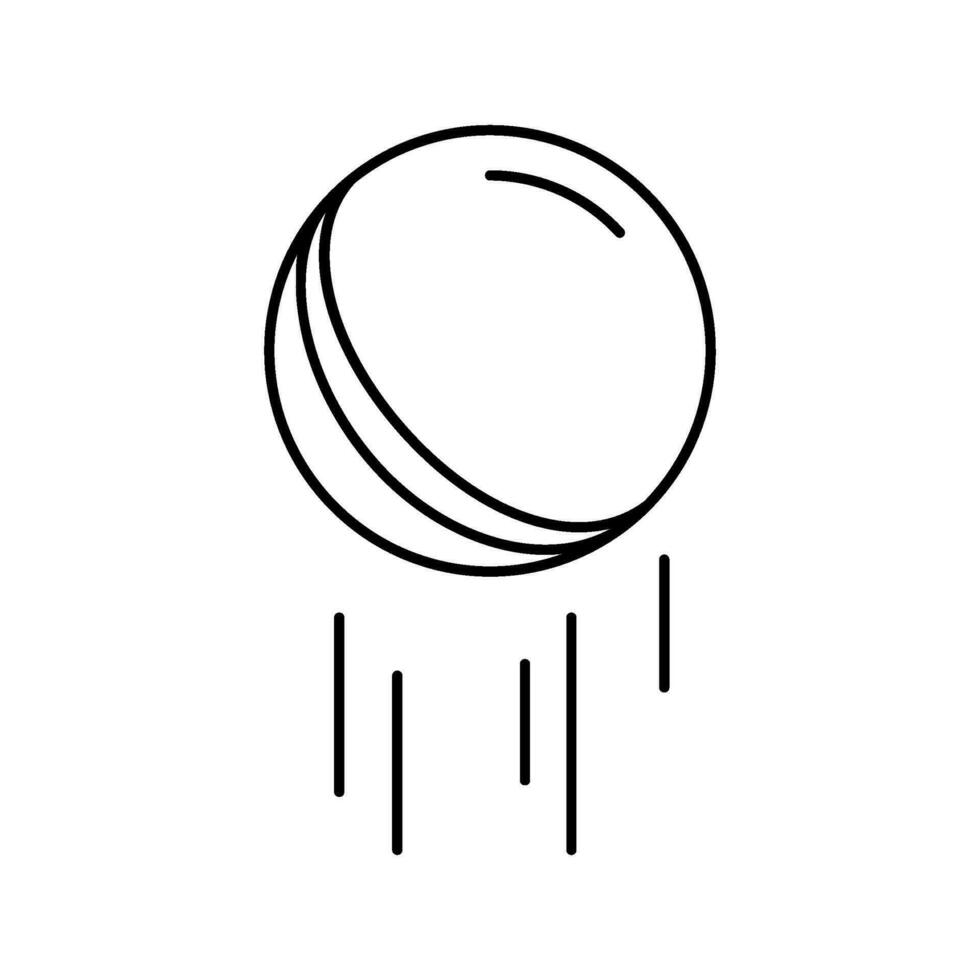 bouncy ball fidget toy line icon vector illustration