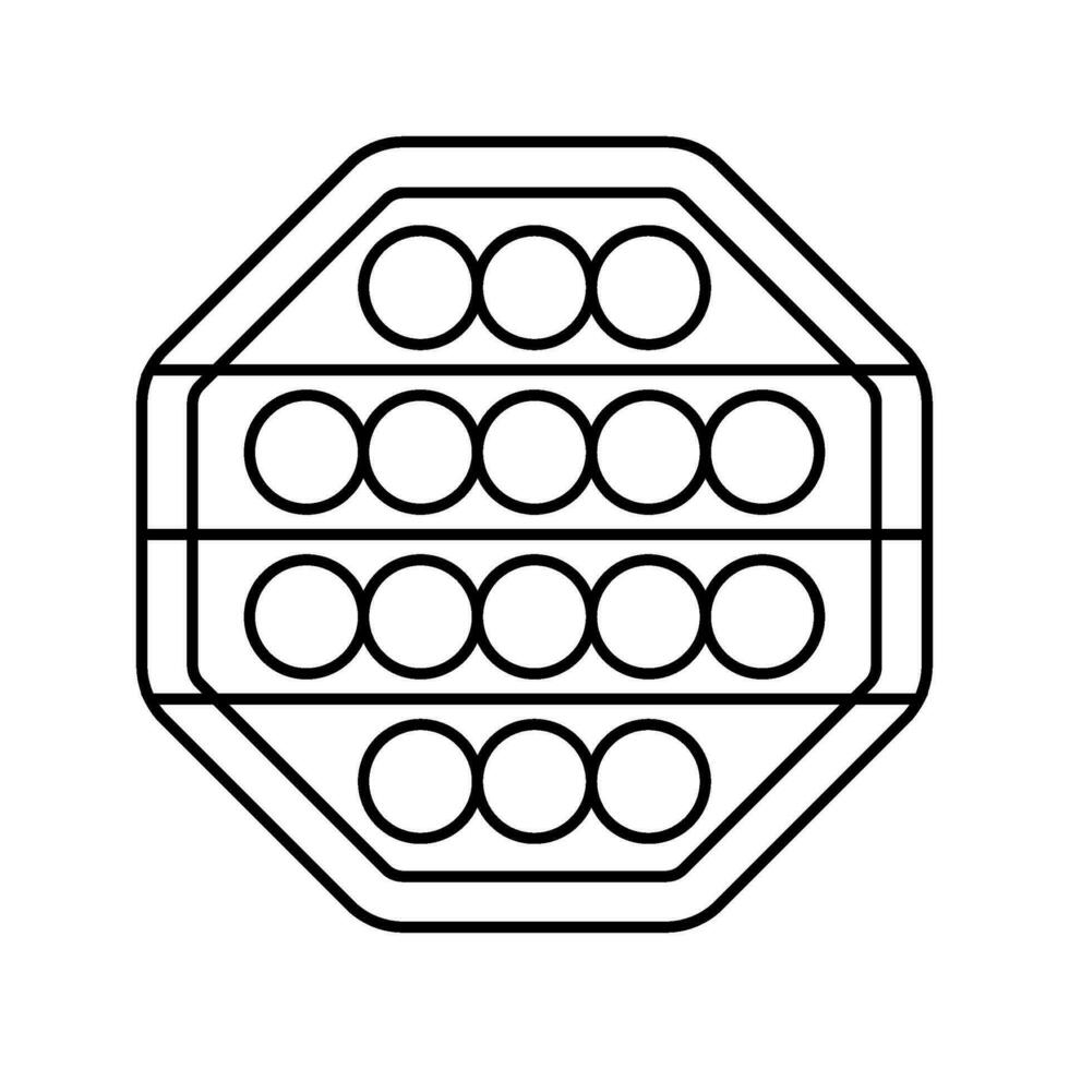pop bubble fidget toy line icon vector illustration