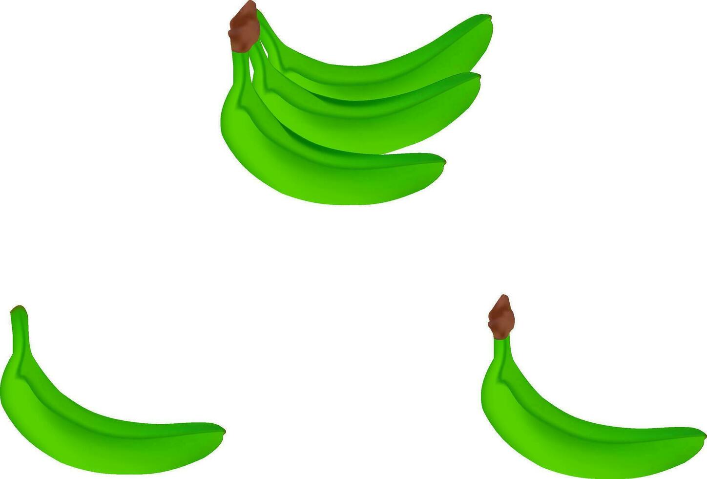 Green banana Vector design on a white background