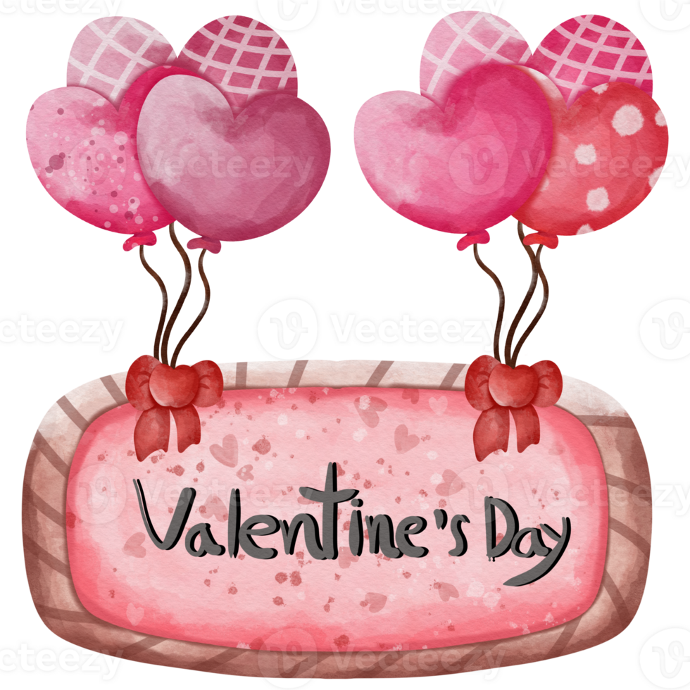 illustration Valentin journée donc mignonne png