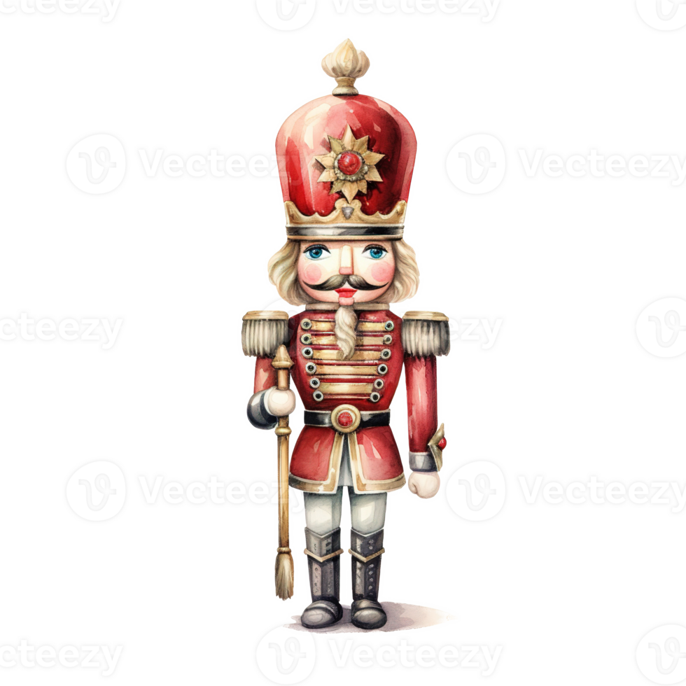 AI generated Nutcracker For Christmas Event. Watercolor Style. AI Generated png