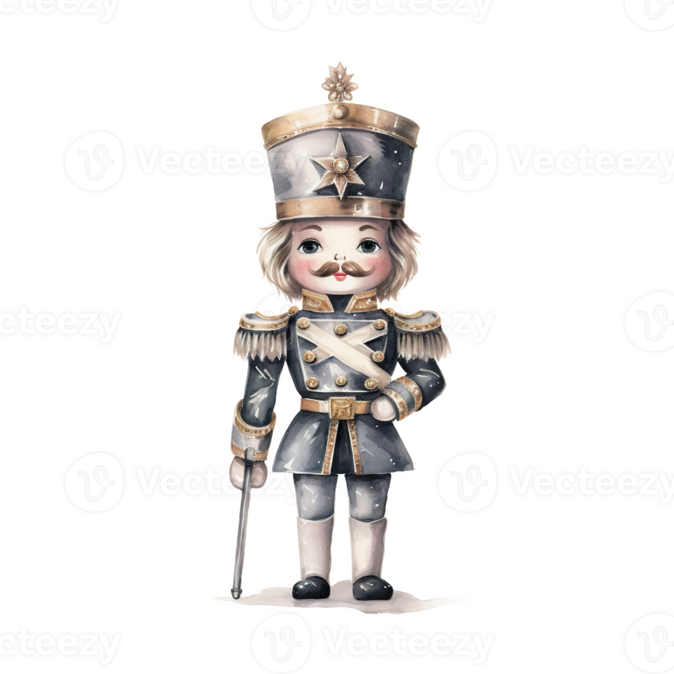 AI generated Nutcracker For Christmas Event. Watercolor Style. AI Generated png
