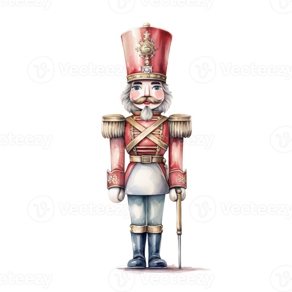 AI generated Nutcracker For Christmas Event. Watercolor Style. AI Generated png