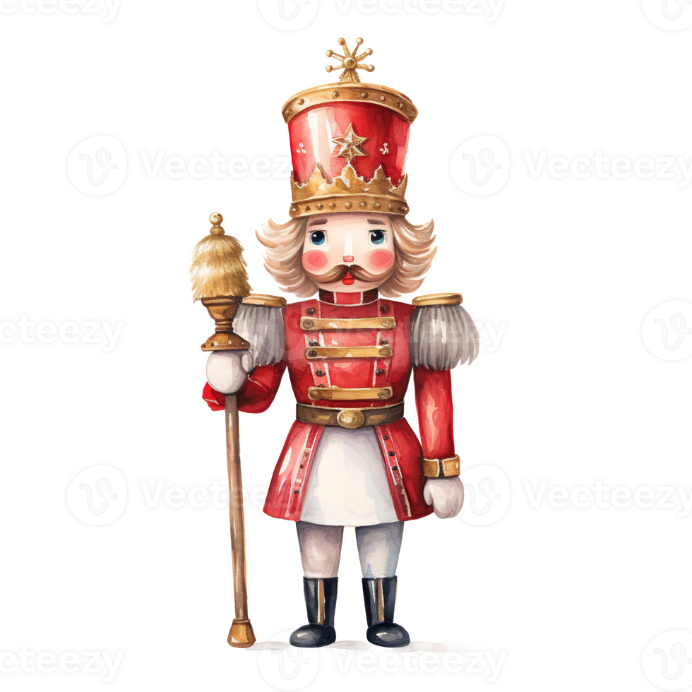 AI generated Nutcracker For Christmas Event. Watercolor Style. AI Generated png