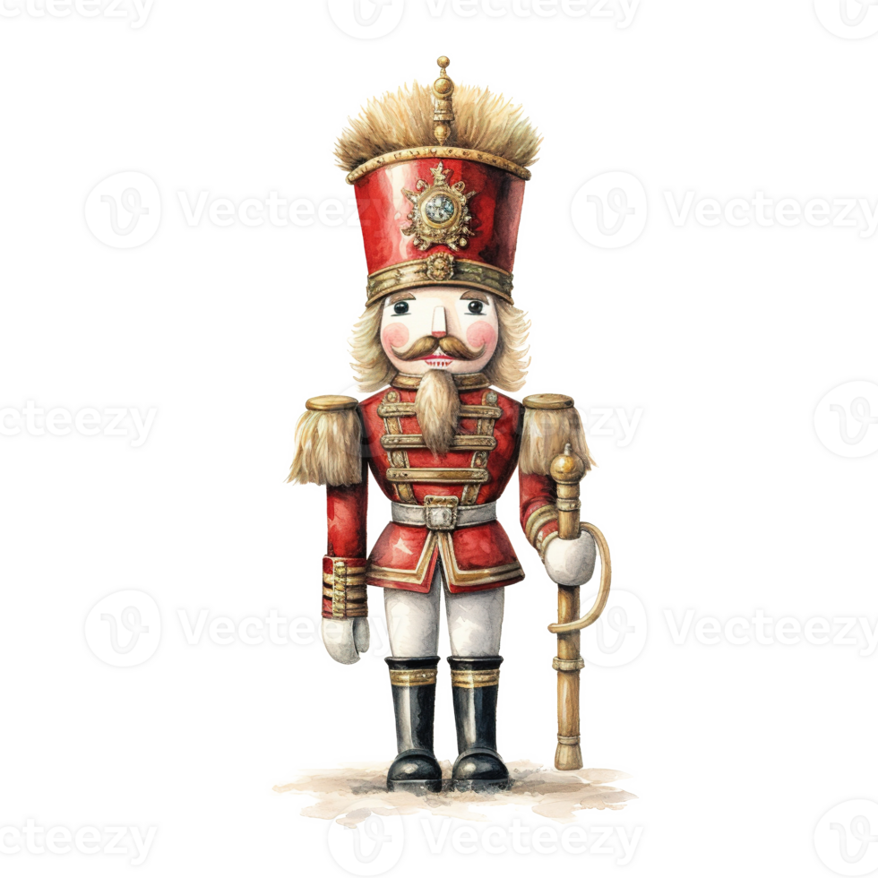 AI generated Nutcracker For Christmas Event. Watercolor Style. AI Generated png