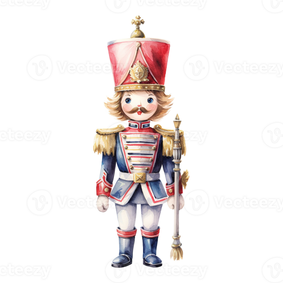 AI generated Nutcracker For Christmas Event. Watercolor Style. AI Generated png