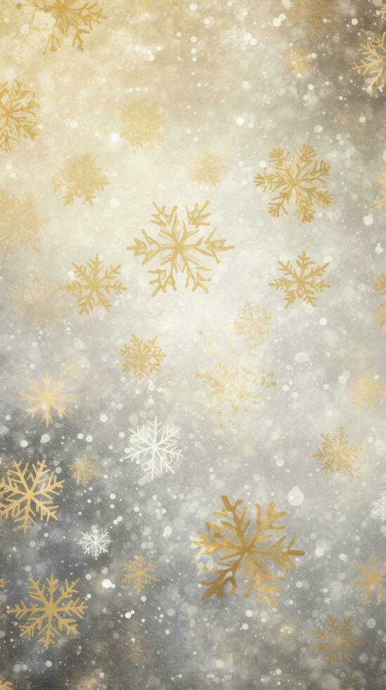 AI generated A gold and silver themed background with a subtle snowflake pattern photo