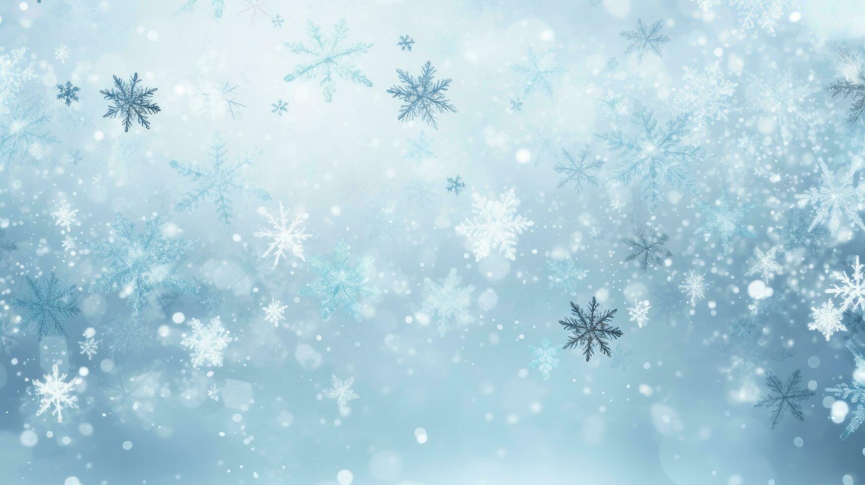 AI generated A white background with sparkling snowflakes photo