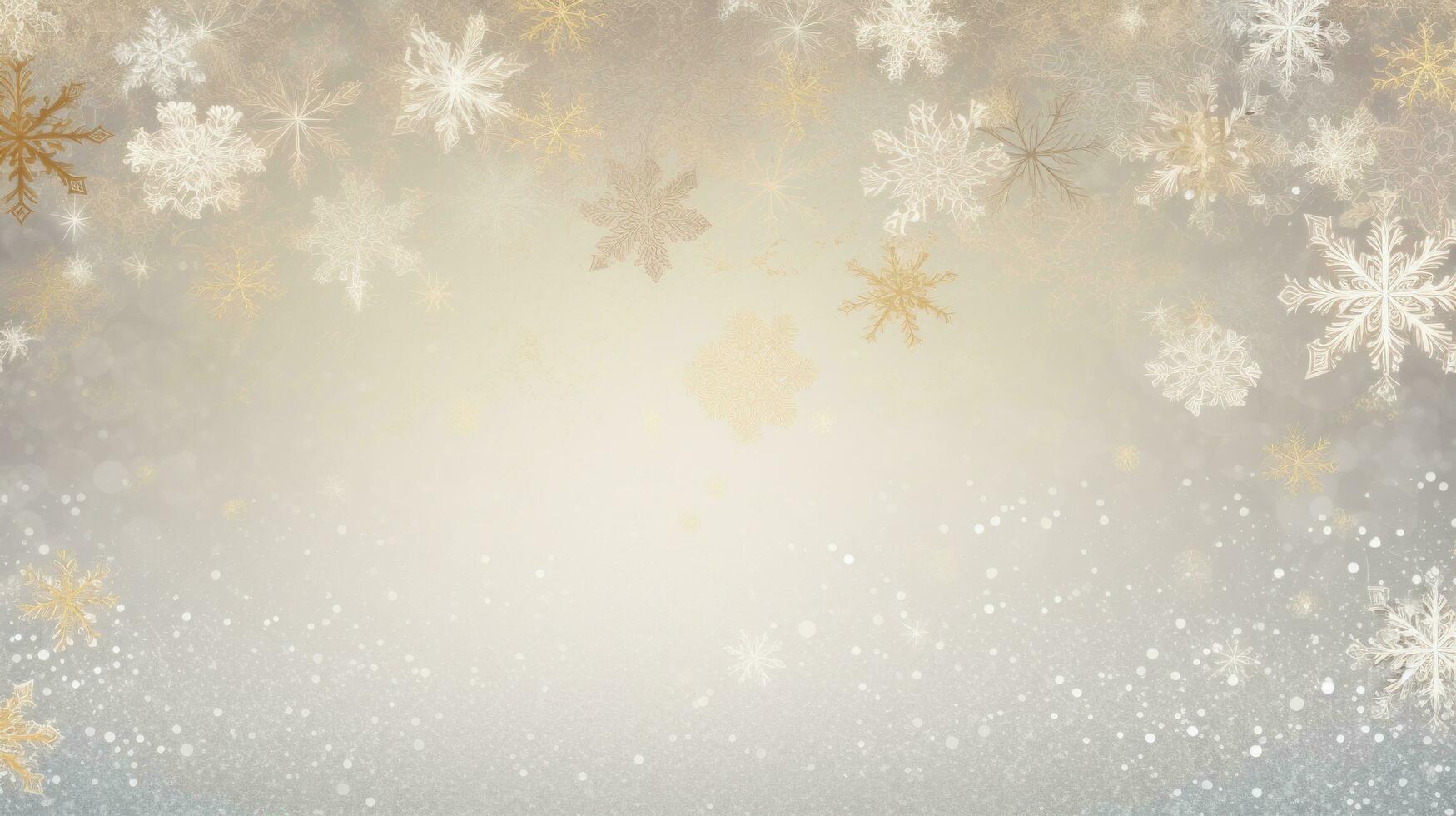 AI generated A gold and silver themed background with a subtle snowflake pattern photo