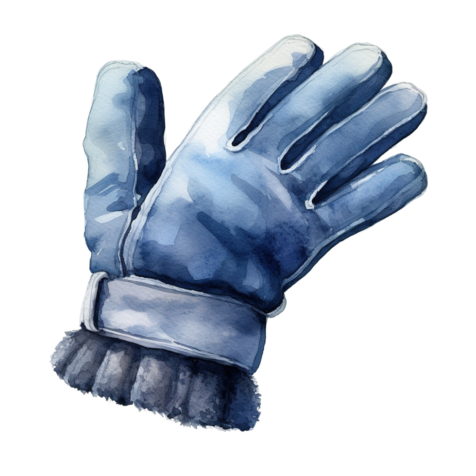 ai généré hiver gants pour Noël événement. aquarelle style. ai généré png