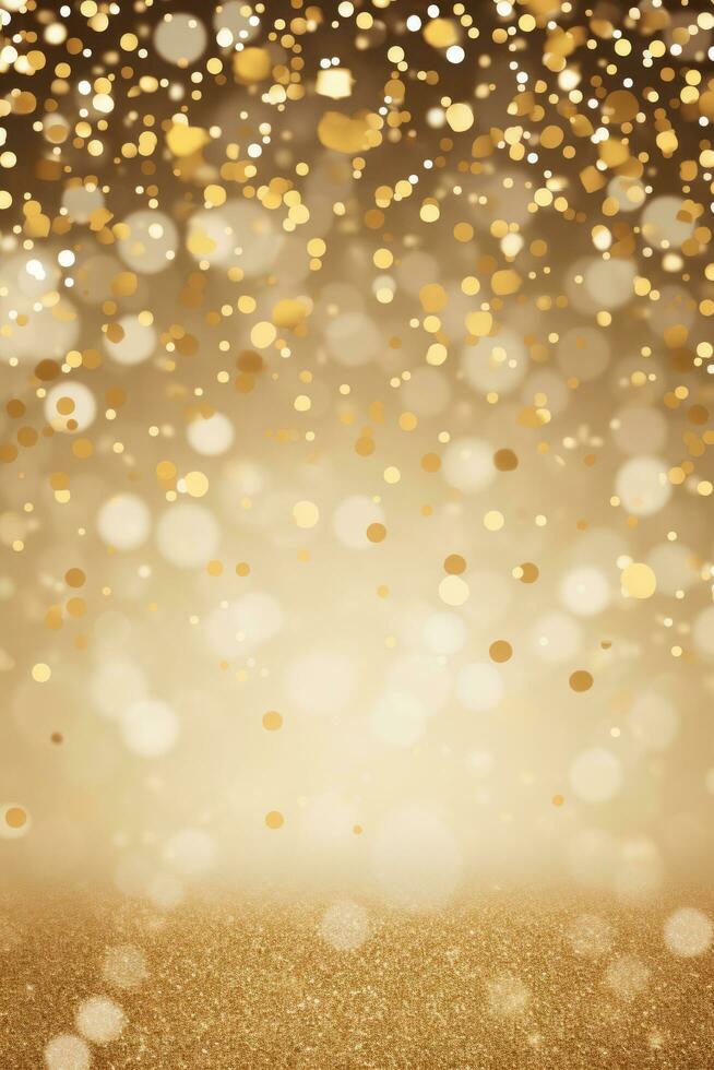 AI generated An elegant gold glitter background for a message, suitable for a sophisticated celebration photo