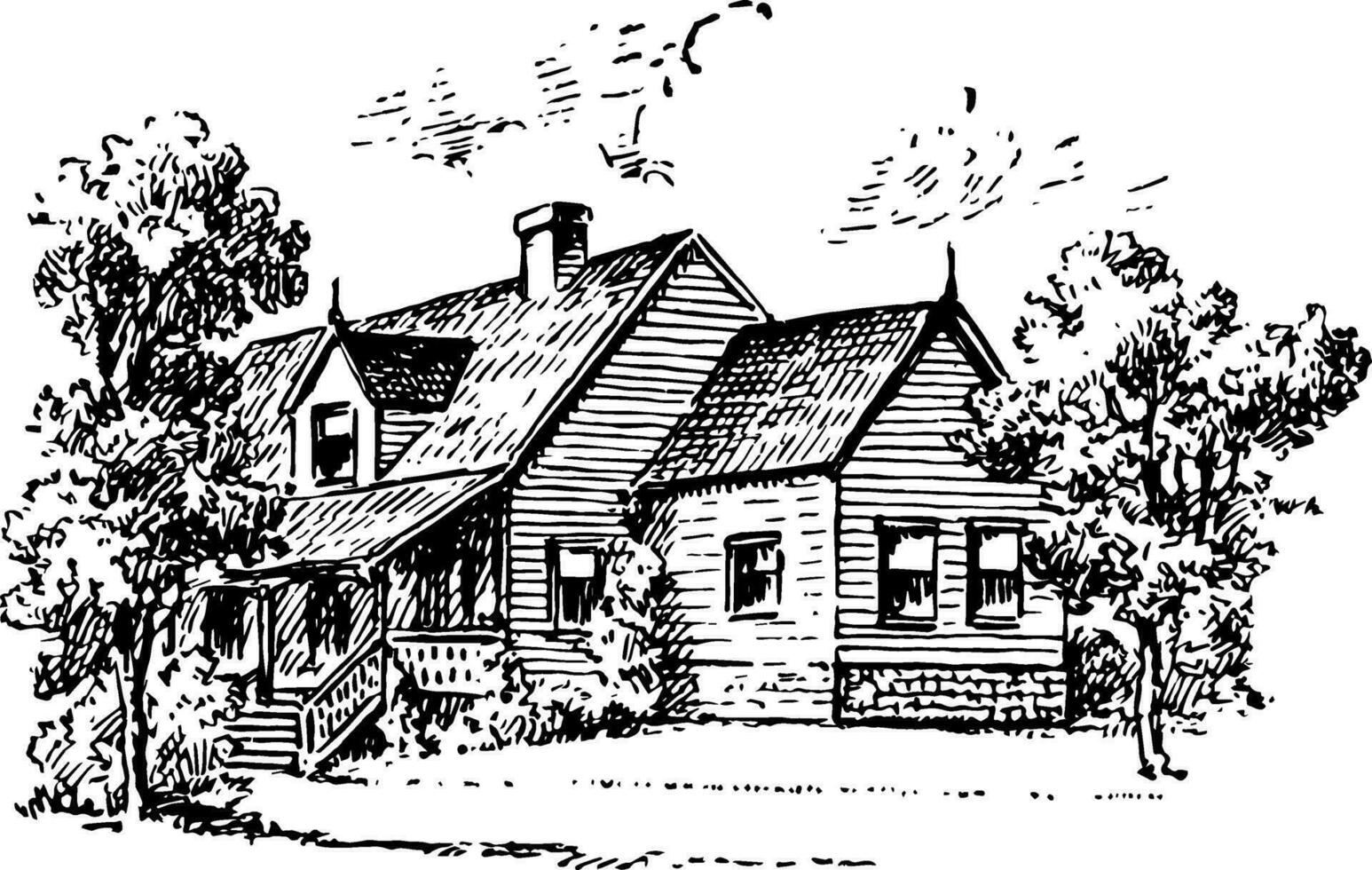Lodging vintage illustration. vector