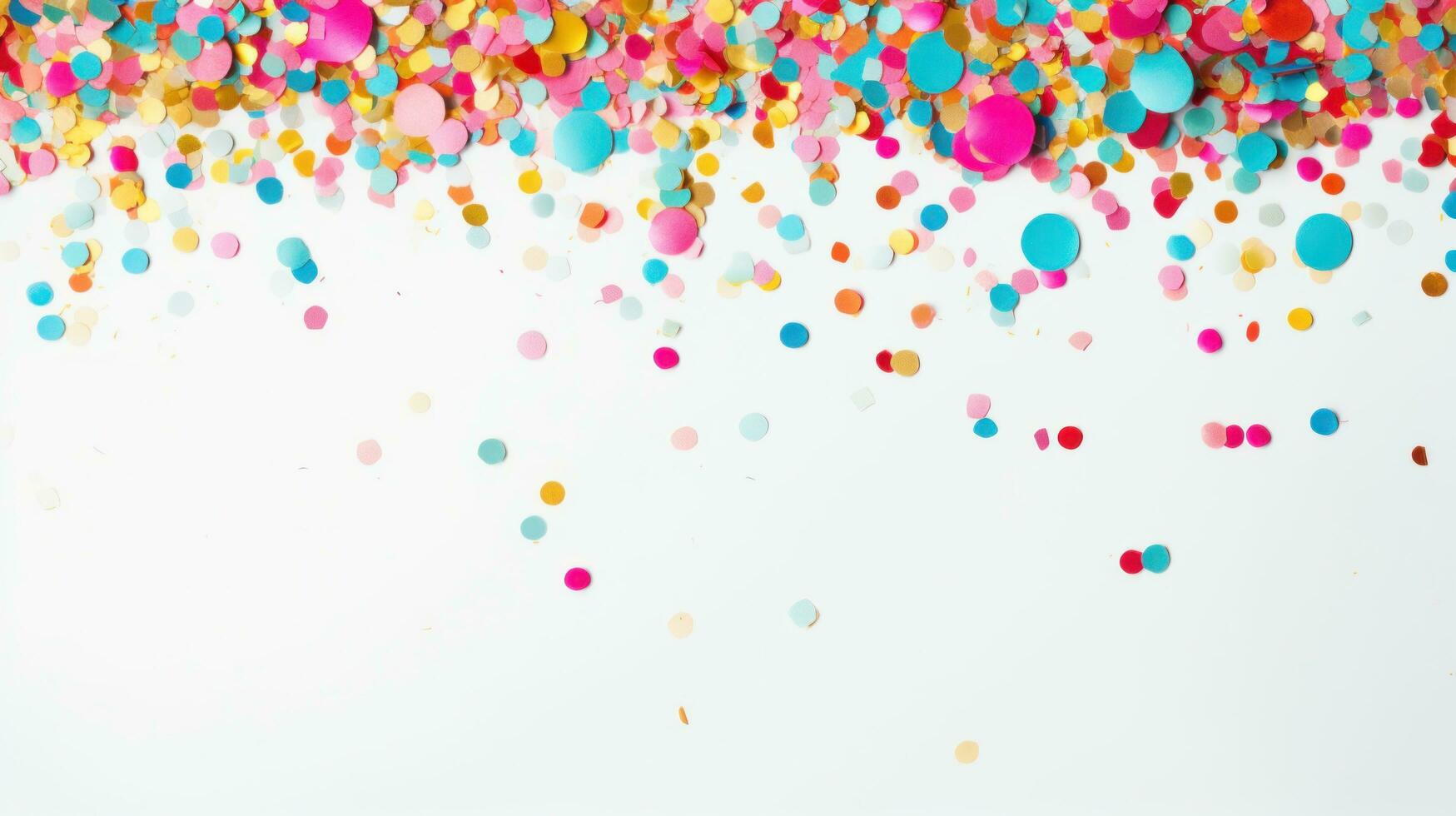 AI generated A colorful confetti-filled background with space for copy text photo