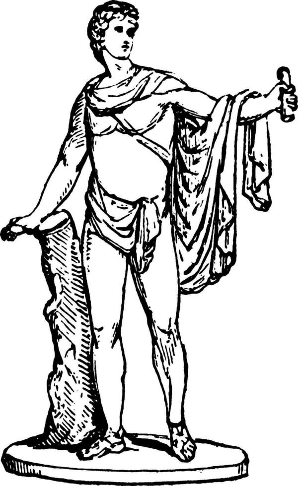 Apollo vintage illustration. vector
