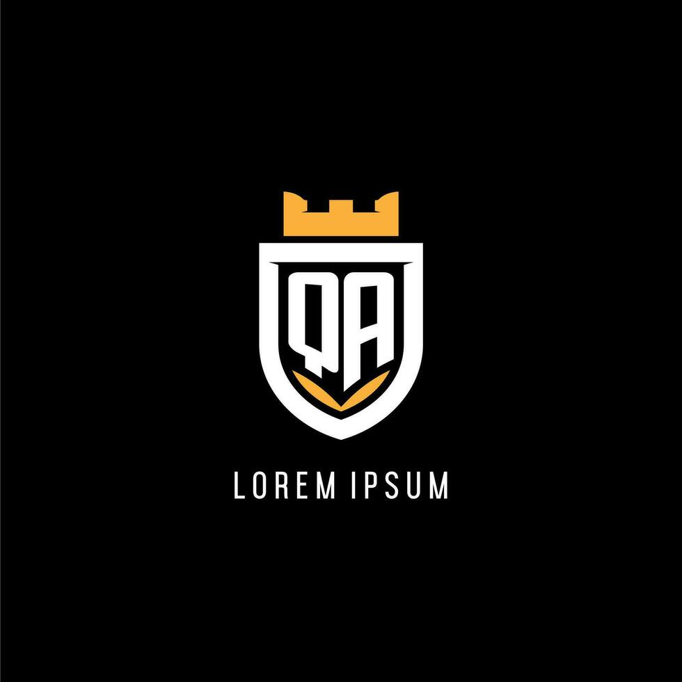 inicial qa logo con proteger, deporte juego de azar logo monograma estilo vector