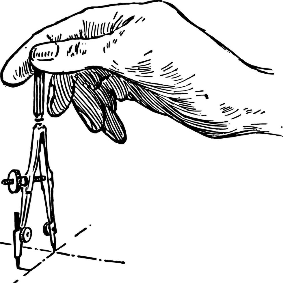 Bow Pencil, vintage engraving. vector