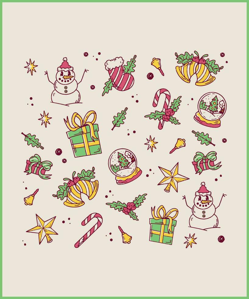 Christmas Bundle Winter Elements t-shirt vector
