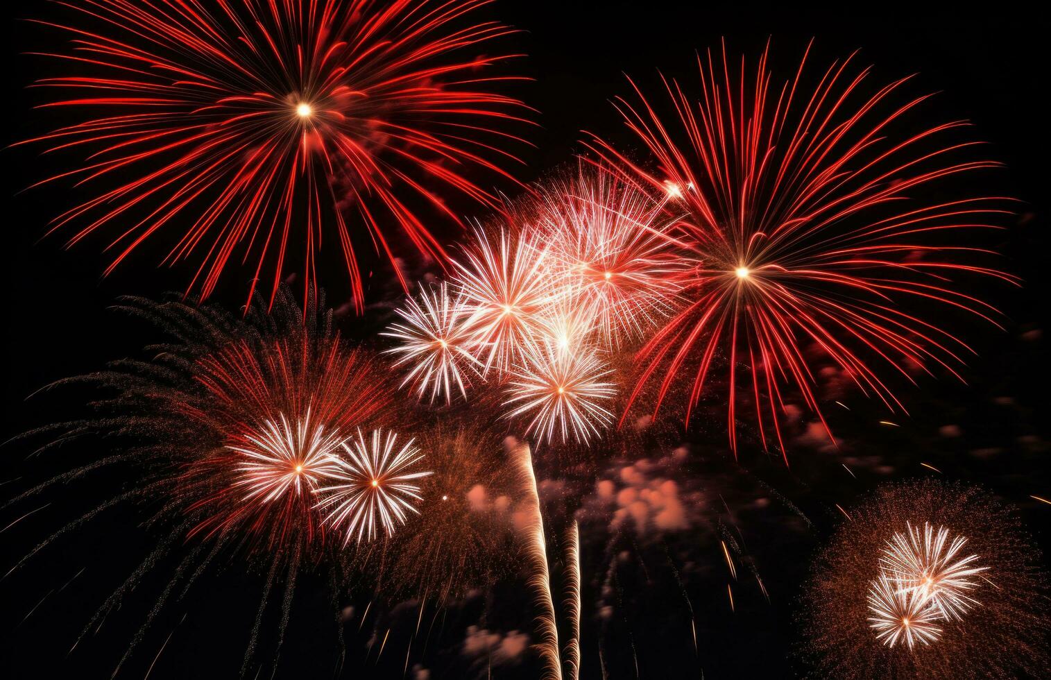 AI generated images of a group of colorful fireworks, photo
