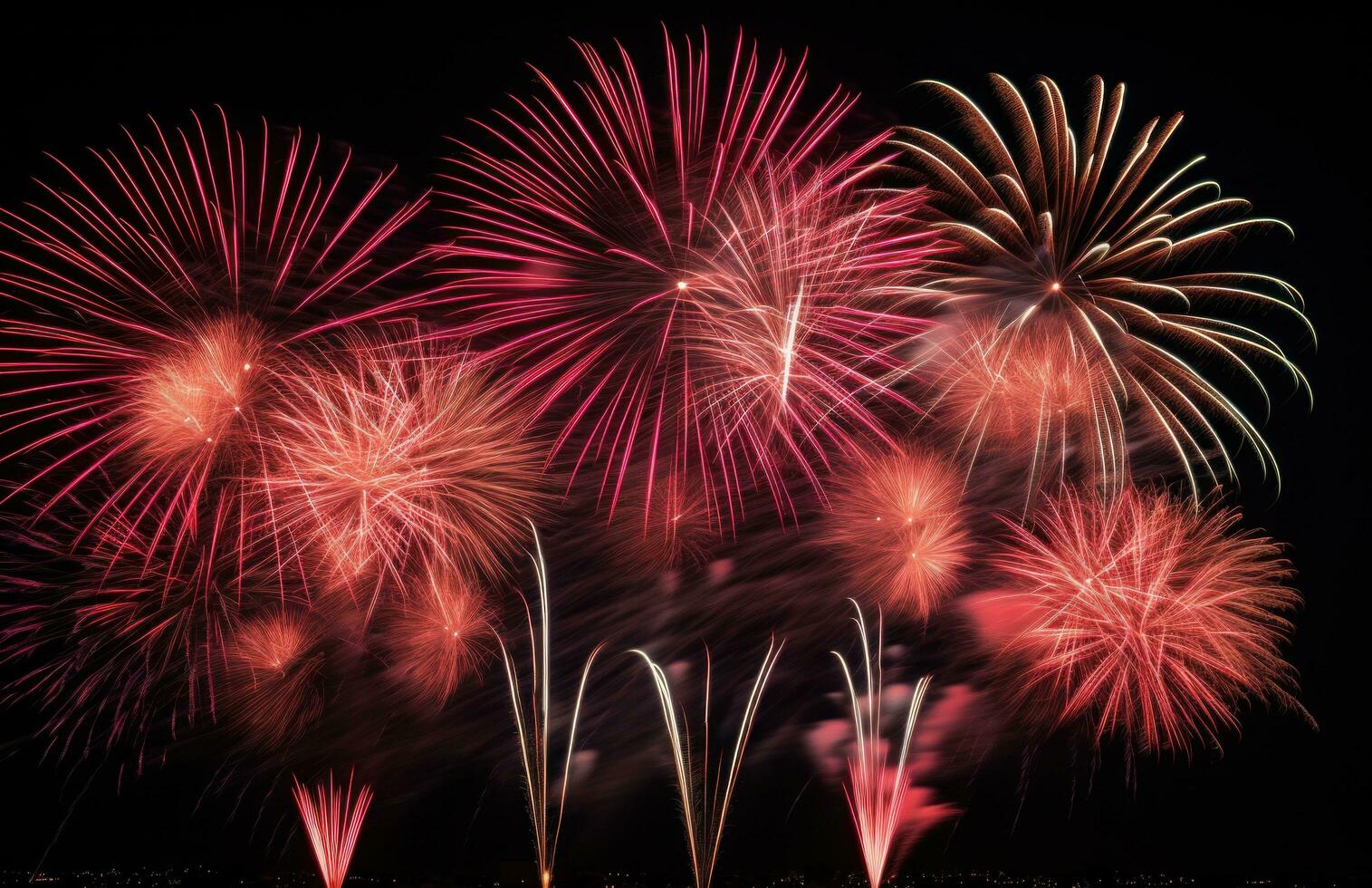 AI generated images of a group of colorful fireworks, photo