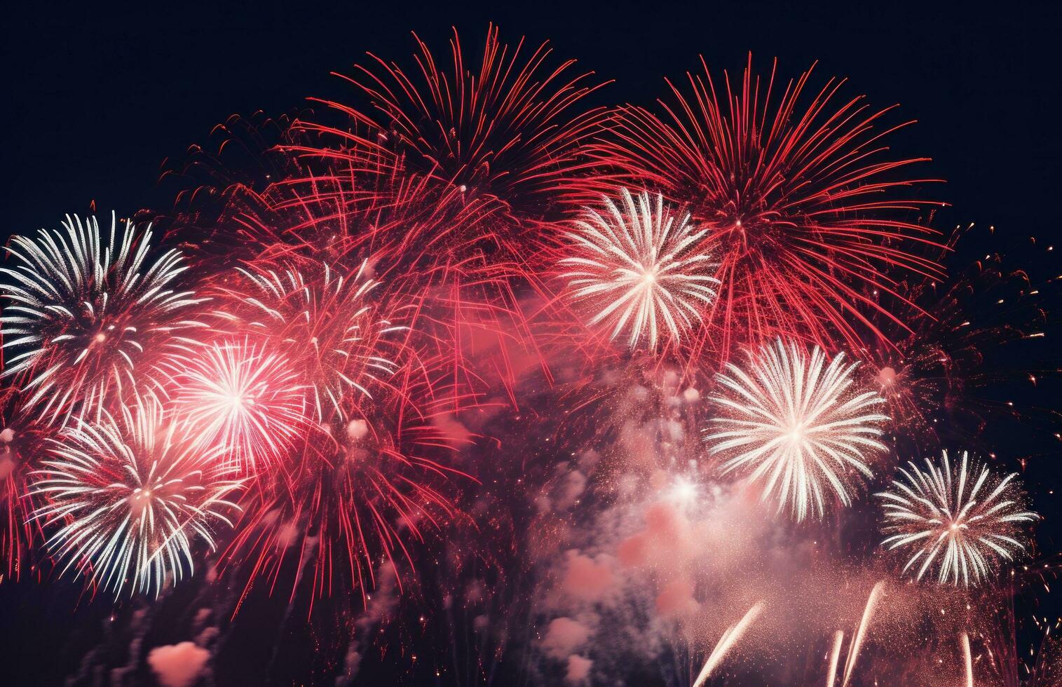 AI generated images of a group of colorful fireworks, photo
