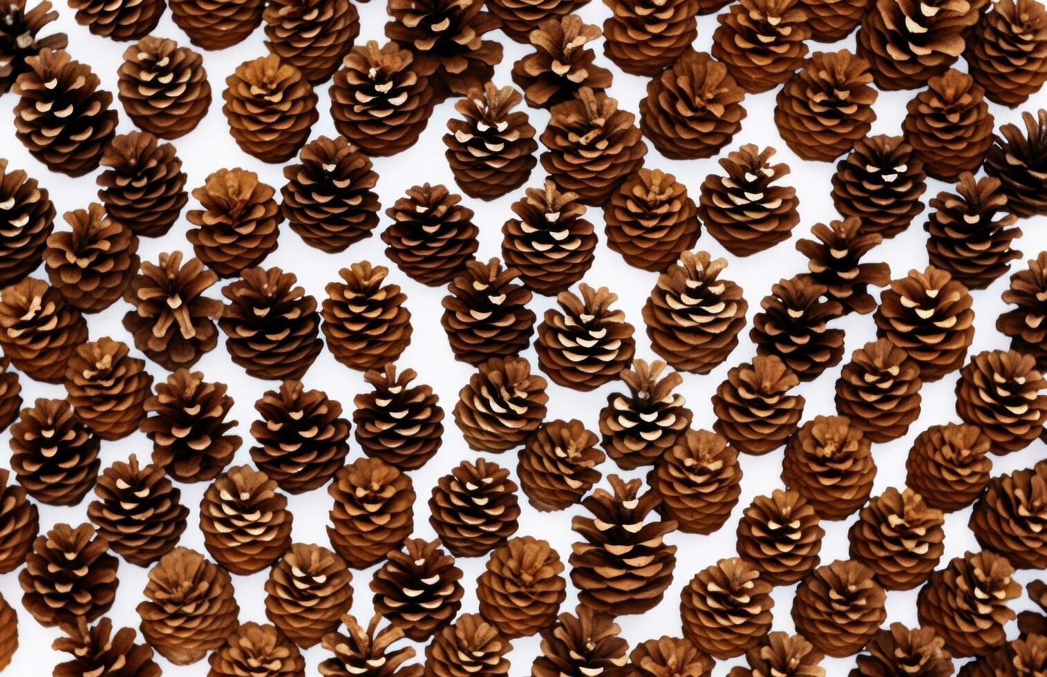 AI generated a clipping of pine cones on a white background. photo