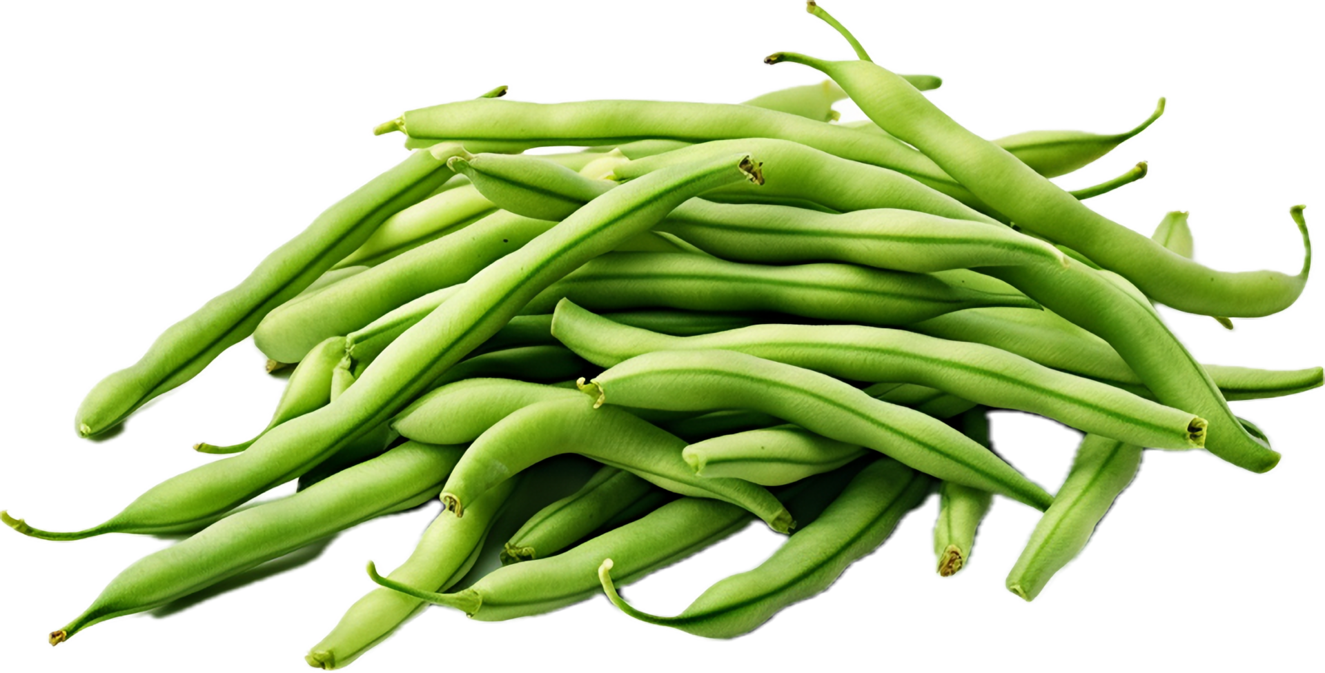 AI generated pile of raw green beans png
