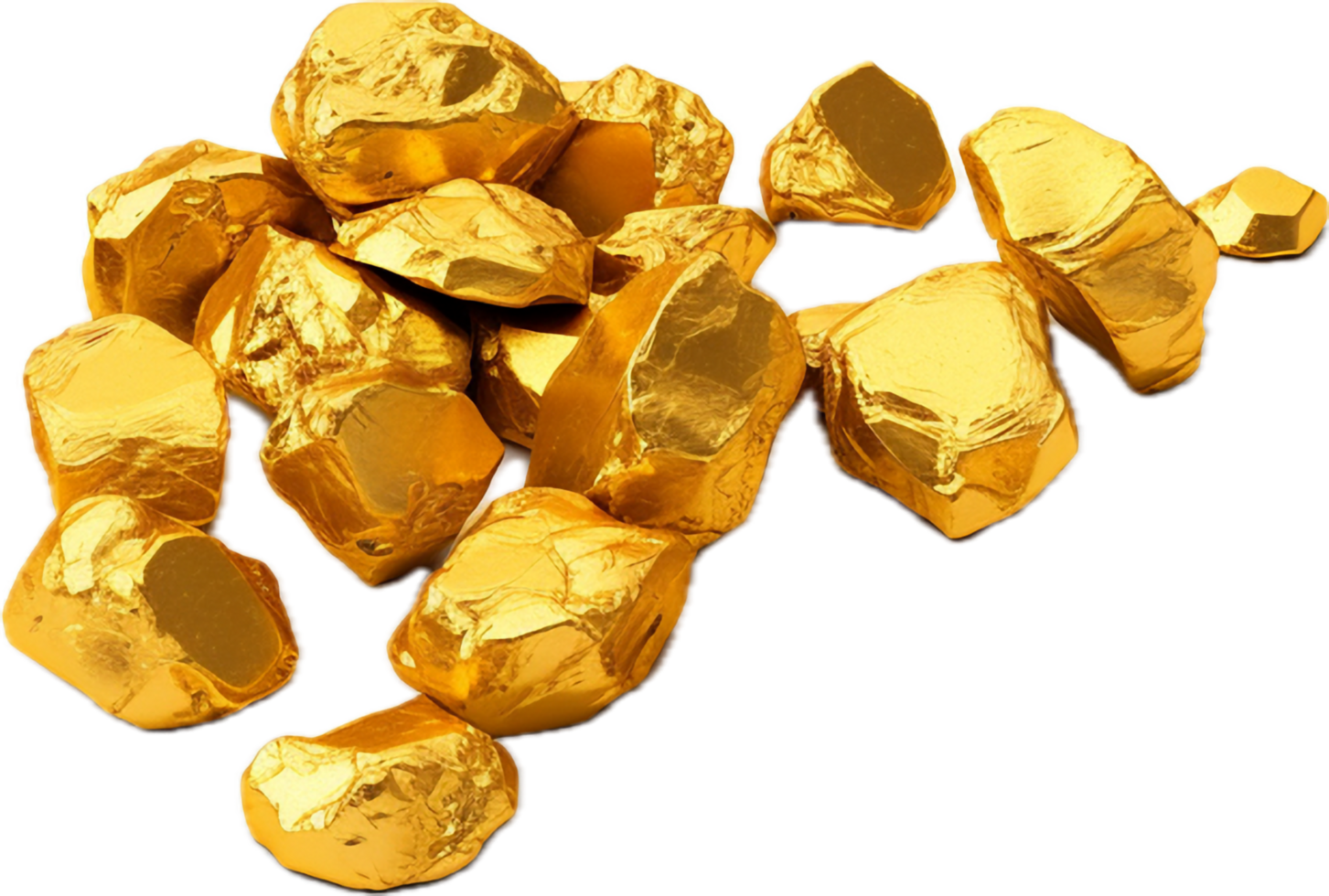 AI generated gold nuggets png 35459987 PNG
