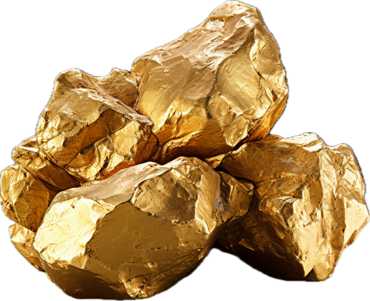 AI generated gold nuggets png 35459993 PNG