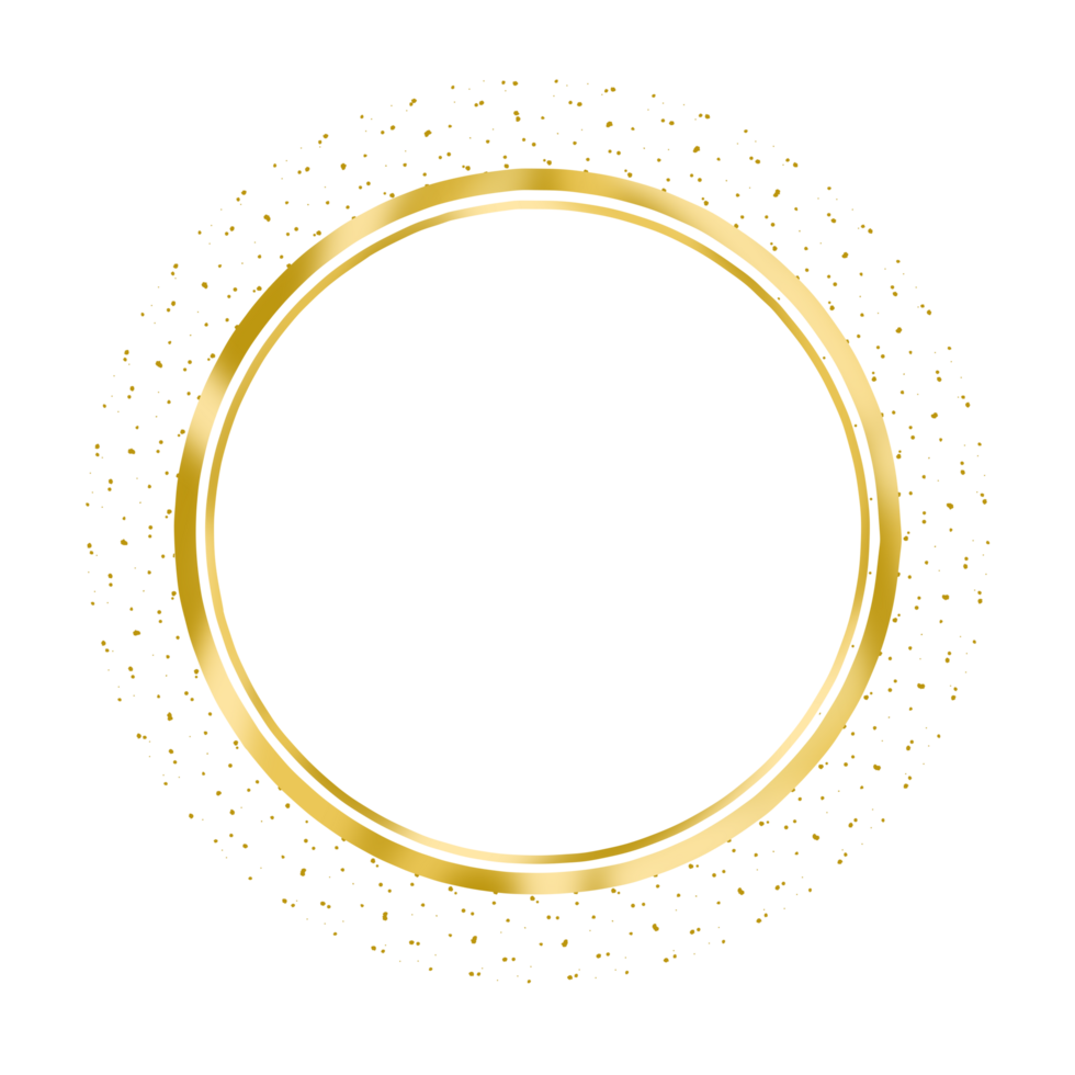 Round Gold Frame png