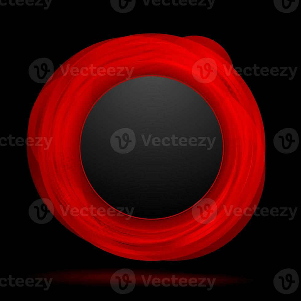 Abstract red black circle  background photo