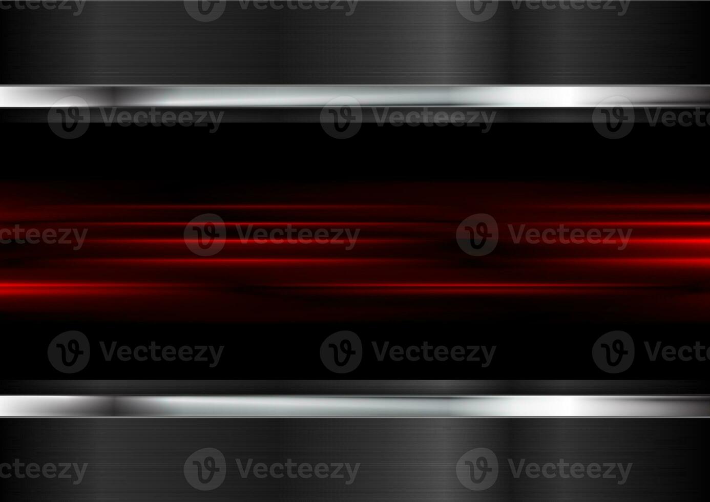 Red glowing stripes and metallic background photo