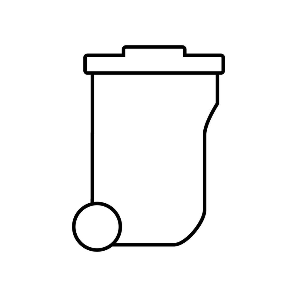 Trash can vector icon. Garbage illustration sign. Waste symbol or logo.