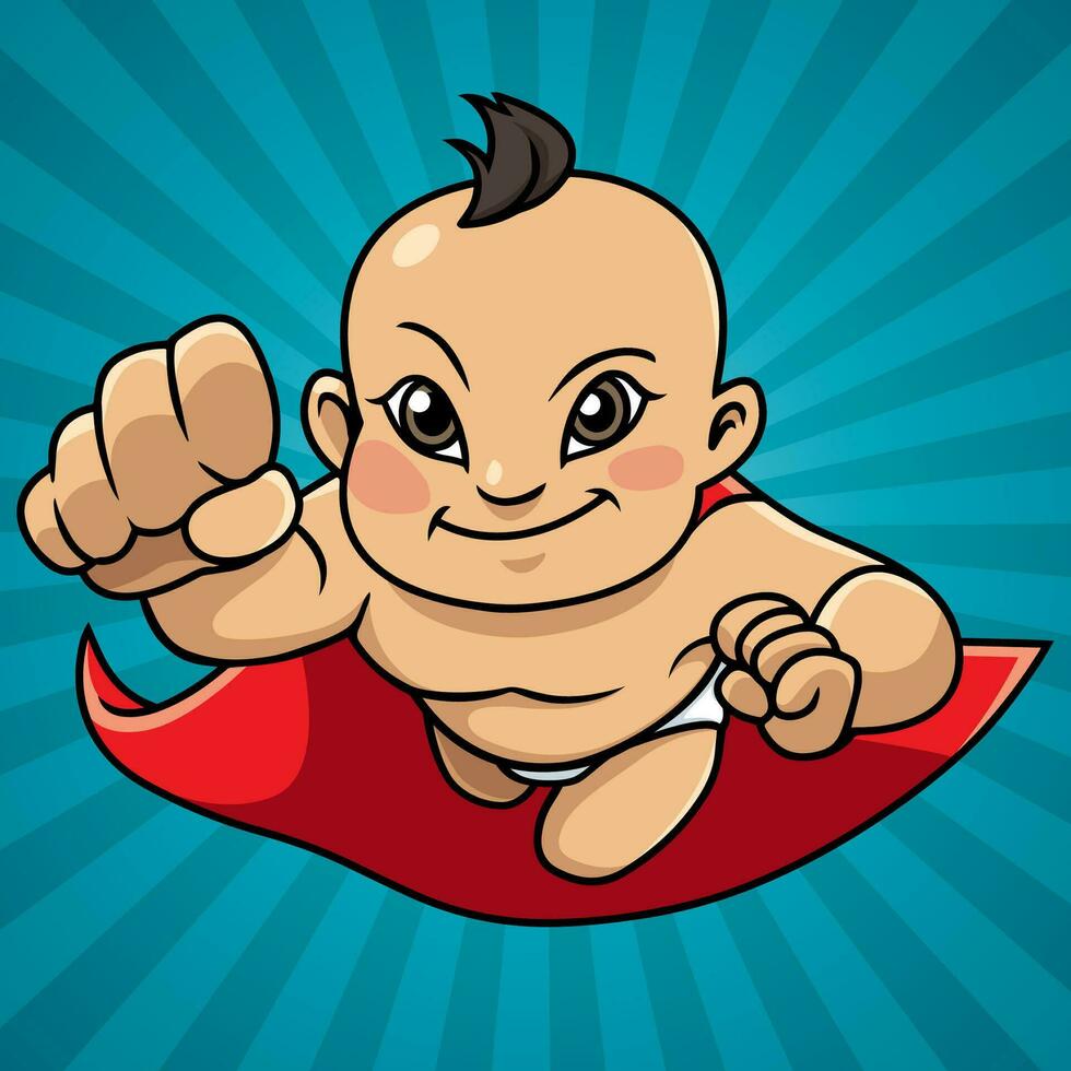 Super Baby Abstract Background Asian vector