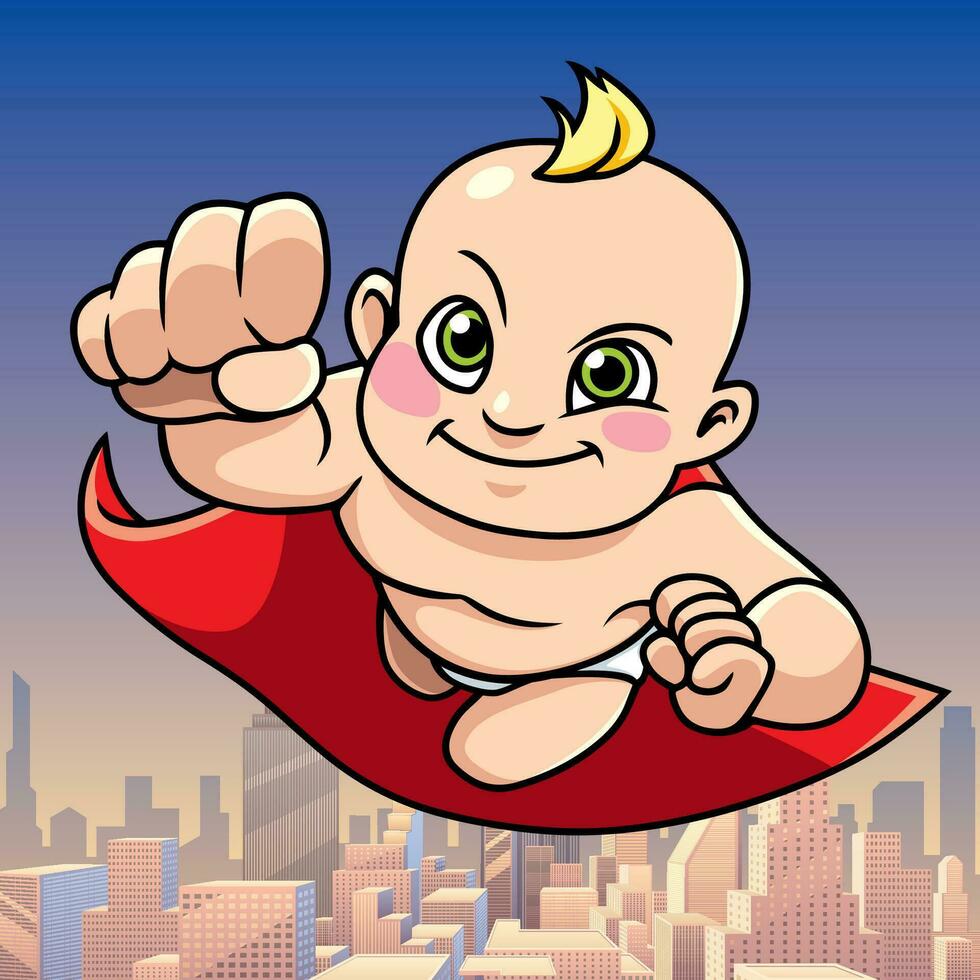 Super Baby City Background vector