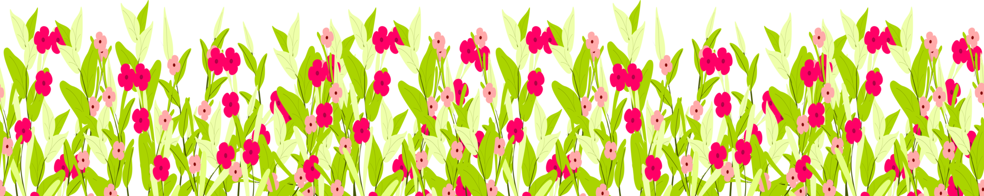 söt blommig gräns ClipArt. botanisk blomma och blad ram png