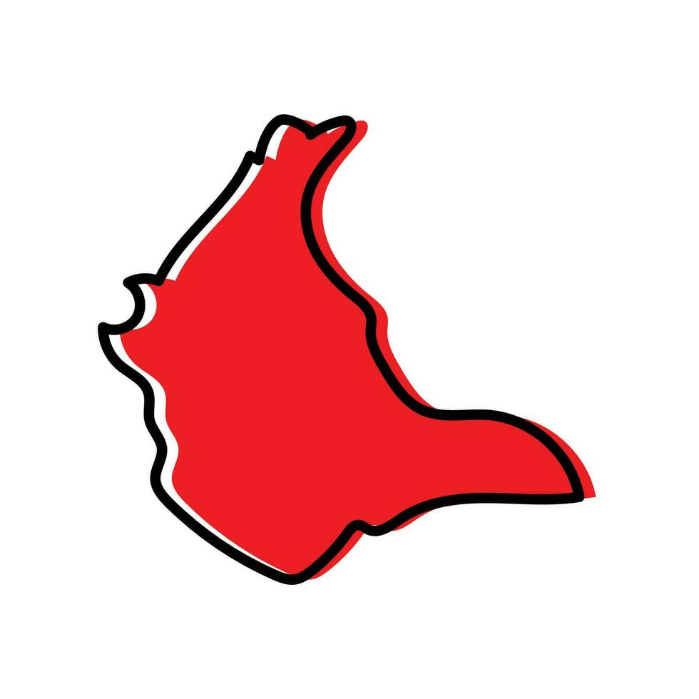 Qalyubia state of Egypt map design in vector form.
